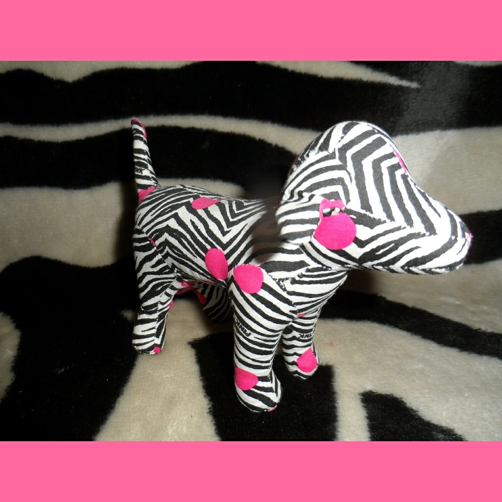 Victorias Secret PINK Dog Black & HotPink PolkaDot